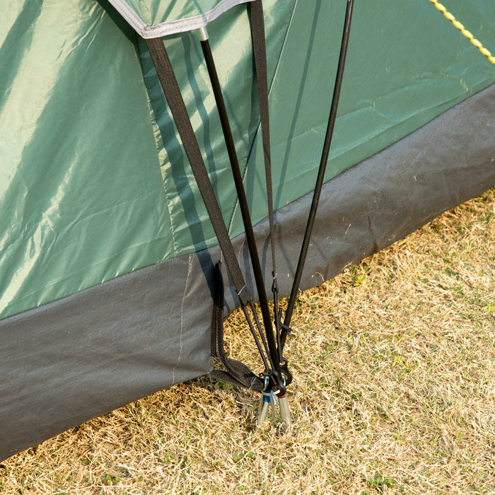Outsunny Tente De Camping Exterieure 5-6 Personnes, Tente Familiale, Vert