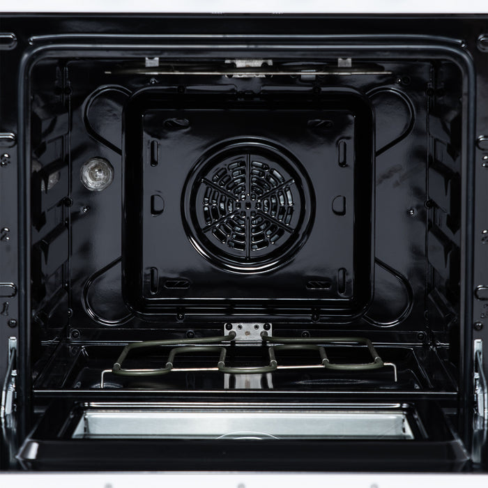 Cuisiniere electrique Loiano de 24 po en blanc, 2,3 pi³ avec tiroir de rangement - FFSEL6099-24WHT