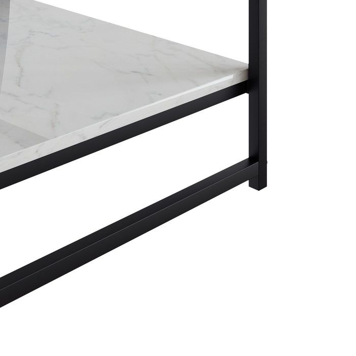 Nimbus Table Basse Rectangulaire avec Double Surface en Marbre