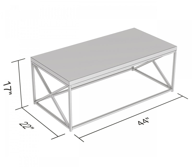 Table à café de 44 po d’apparence marbre avec métal doré