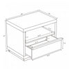 Navis Contemporary 26" Nightstand in Charcoal Gray (1-Drawer) | Table de nuit contemporaine Navis 26" en gris charbon (1 tiroir)