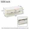 James Coffee Table with 2 Drawers Gold,White | James table basse – table avec 2 tiroirs et details dores, blanc