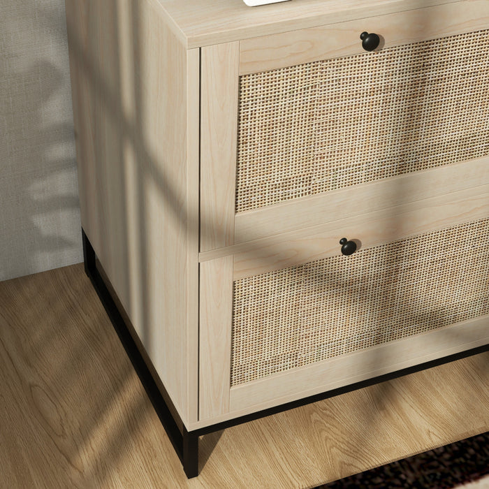 Vinsetto Classeur Verrouillable Avec Barre De Suspension, Naturel