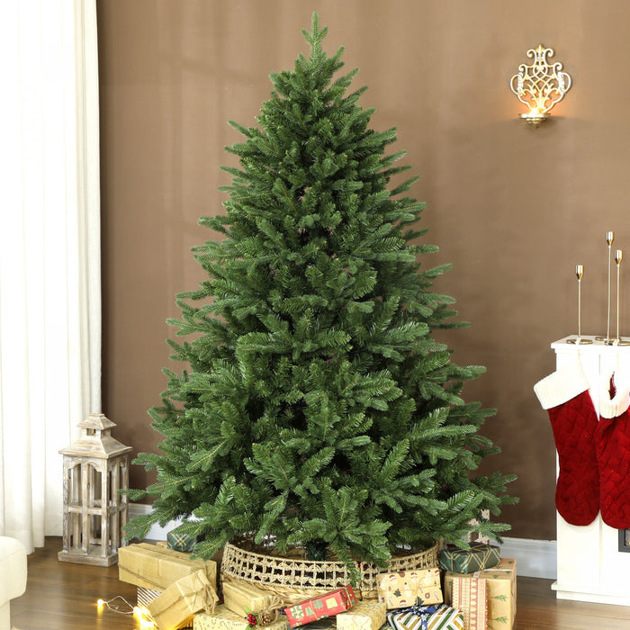 HOMCOM Sapin de Noel 6.5pi avec LED synchronisees, sapin avec telecommande
