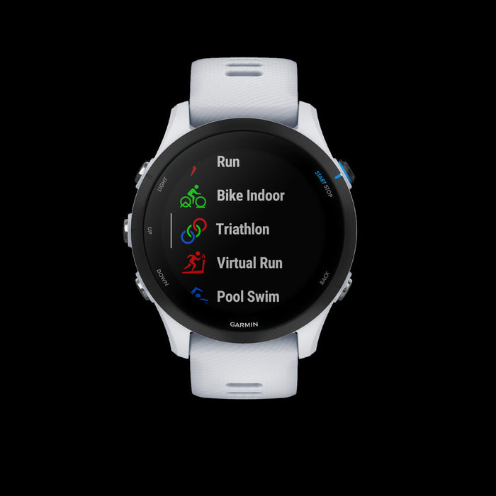 Garmin Forerunner® 255 Music Gps Montre Intelligente - Suivi De La Sante Avec Une Autonomie De Batterie De 14 Jours - Pierre Blanche