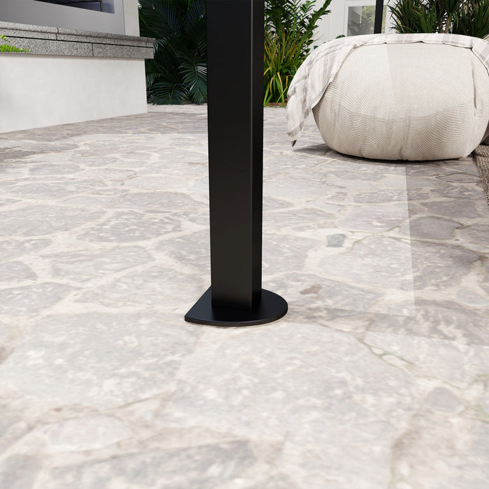 Outsunny Abri De Jardin En Metal De 10 X 8 Pi Avec Abri D’auvent Lateral Extensible