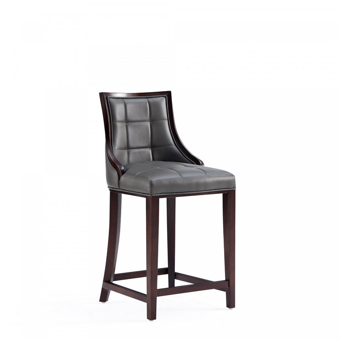Tabouret de comptoir traditionnel en bois Fifth Avenue avec assise rembourree, graphite - Lot de 3