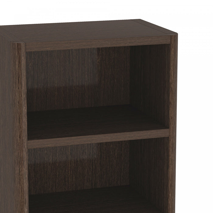 Bibliotheque ouverte moderne Rivington 28\" en noyer fonce