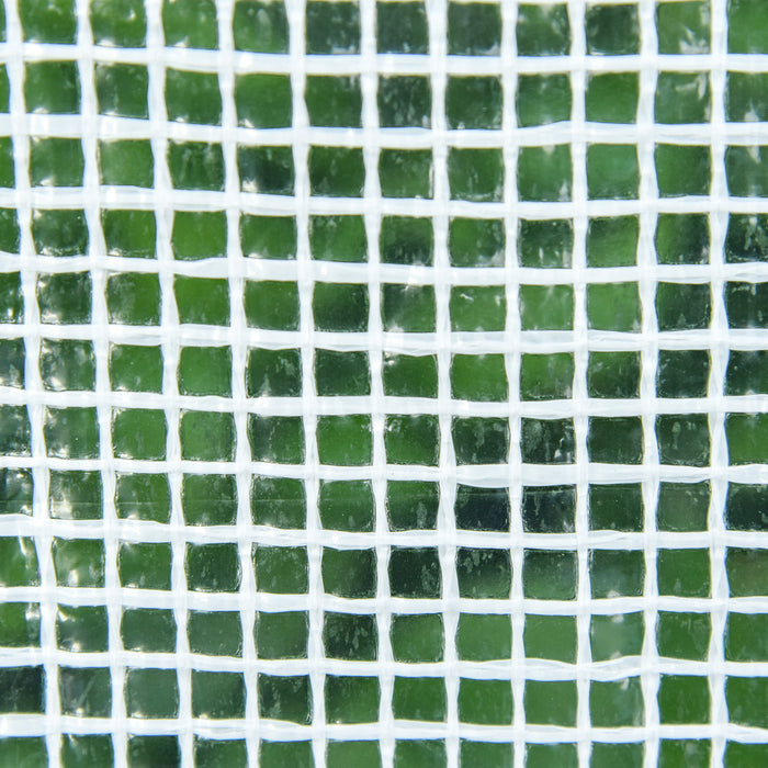 Outsunny 9 'x 3' X 3' Mini Serre Tunnel Portatif Pour Plantes De Tente De Culture Maison Chaude Avec Portes A Enroulement A Glissiere, Couverture En Pe, Blanc