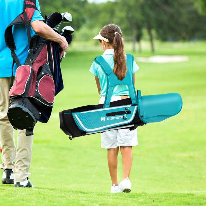 Ultimate Kids Golf Practice Set Junior Complete Golf Club Set Pour Enfants Ages De 8 A 10 Ans Bleu