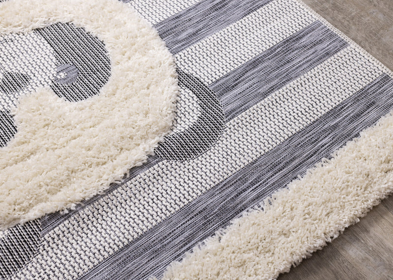 Carpette à motif de panda pour enfants - 5 pi 3 po x 7 pi 7 po