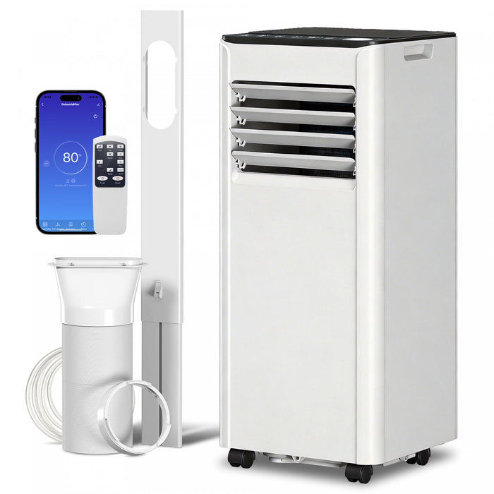 HOMCOM Climatiseur Mobile 10 000 BTU, Unite avec Deshumidificateur et Ventilateur