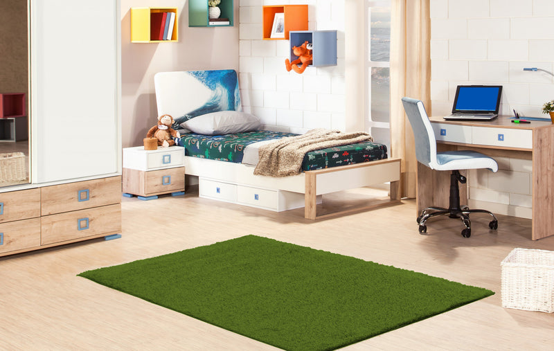 Tapis en Gazon Synthetique Contemporain 5'0\" x 7'0\" en Vert
