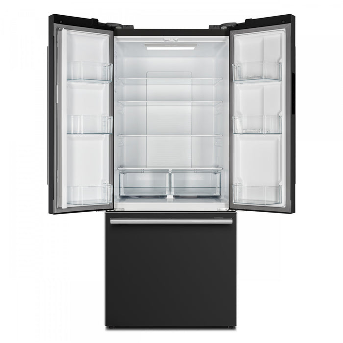 Refrigerateur Espresso Gallipoli de 30 po a portes francaises, noir, 17,5 pi³ – FFFFD1974-31BLK