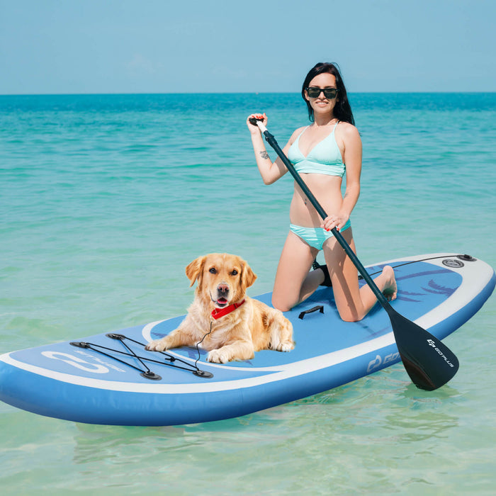 Grand Tableau Gonflable De Sup Goplus, Tableau De Pagaie Portable Avec Des Anneaux 5d
