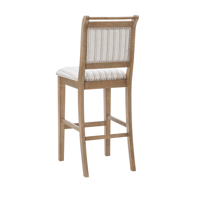 Tabouret bar Emmy en tissu - gris