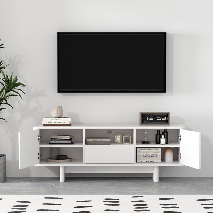 Meuble TV Ella Modern 59\" en blanc