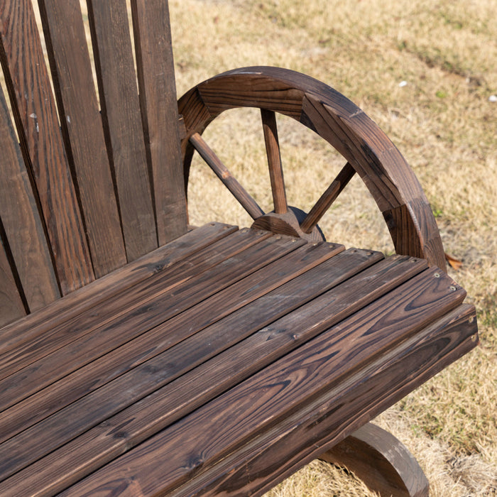 Banc De Jardin Outsunny, Finition Carbonisee