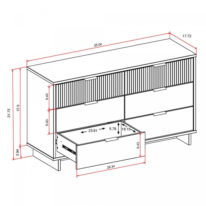 Ensemble de commode moderne Granville 2 pieces en noir