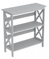 Console de 32 po avec 2 tablettes de rangement - gris clair