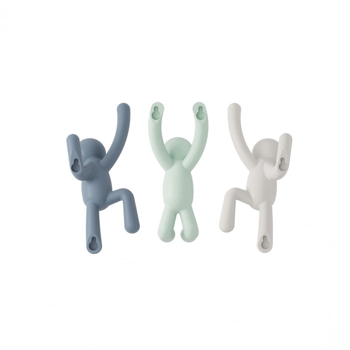 Crochets muraux Buddy de Umbra - gris et verts