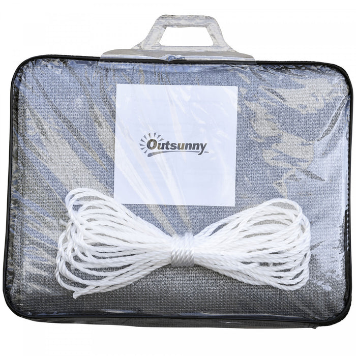 Voile D\u0092ombrage Rectangulaire 6l X 4l M Hdpe Gris