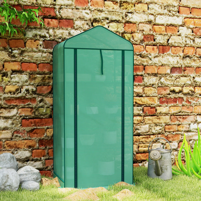 Outsunny Mini-serre avec toit en maille, serre portable, vert