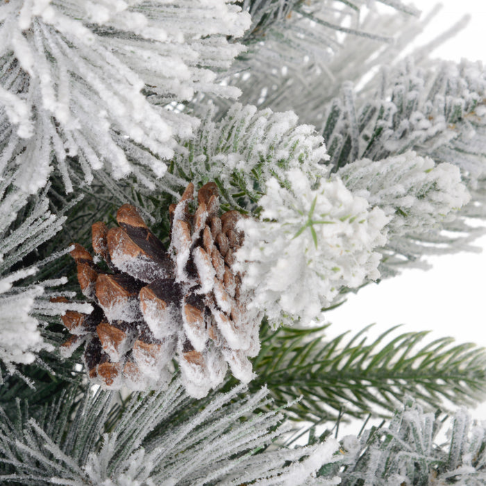 Homcom 2 Sapins De Noel De 2pi Artificiels Pre-eclaires, 60 Lumieres Led