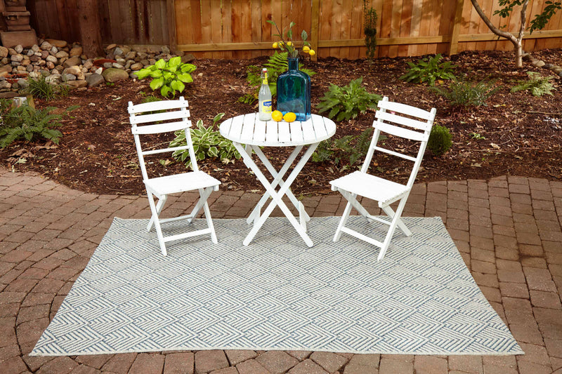 Tapis Contemporain Laura 7'10\" x 10'10\" en Bleu