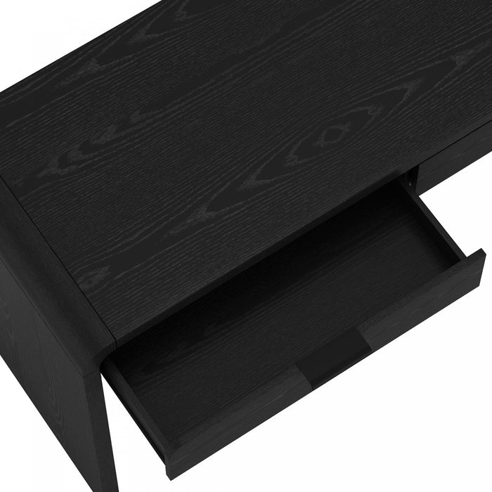 Bureau moderne Grace 54\" en noir (2 tiroirs)