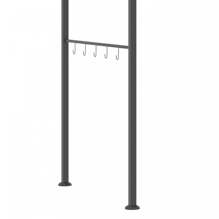 Outsunny 7' X 5' Pavillon Abri De Barbecue Gazebo Tente Grille De Jardin Auvent Tissu Polyester Cadre En Metal Avec Crochets Pare-soleil Exterieur