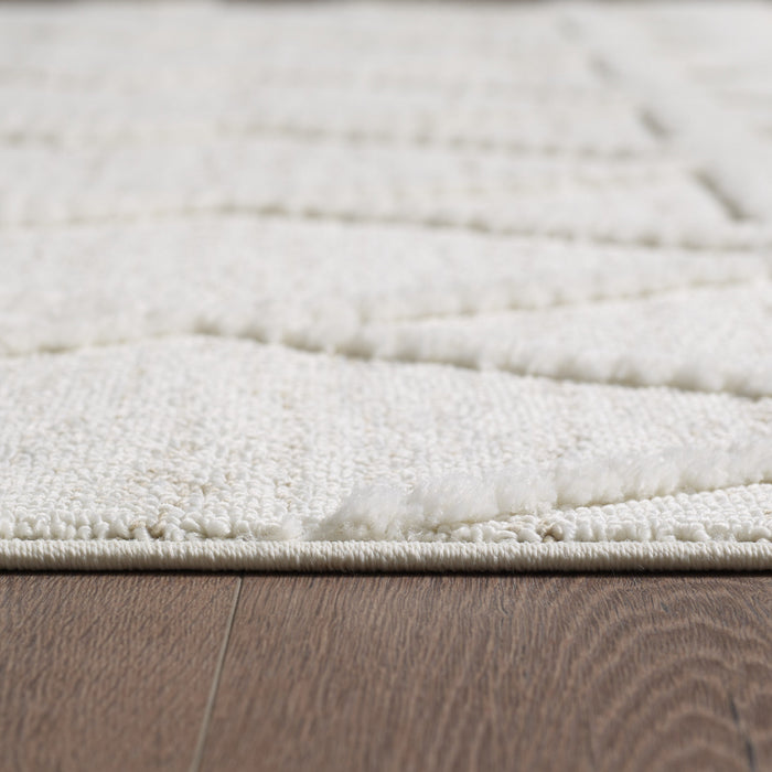 Carpette à poil long Quinto Rhombus - 2 pi 7 po x 8 pi