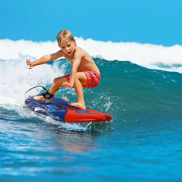 Costway – Planche De Surf De 6’’ A 3 Derives & Leash Pour Enfants, Adultes
