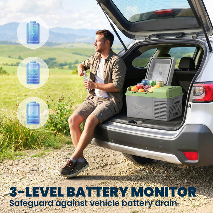 Outsunny Refrigerateur de Voiture 12 Volts, Glaciere Electrique Portable 12 L