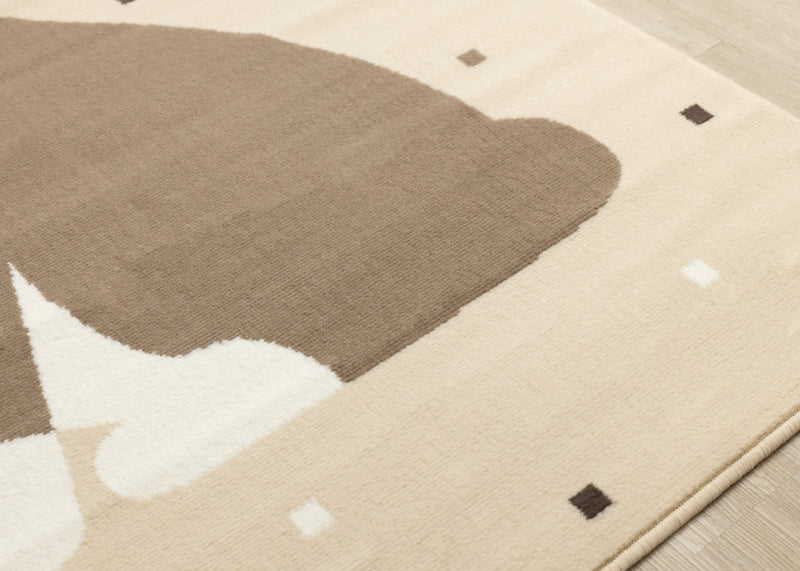 Carpette Forte à motif de chien confiant pour enfants - 3 pi 11 po x 5 pi 7 po