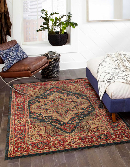 Tapis Traditionnel Lux 7'10\" x 9'10\" en Bleu