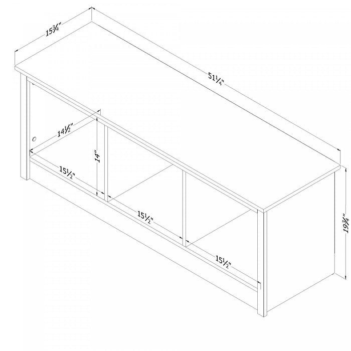 Banc de rangement Toza pour vestibule - noir antiqué