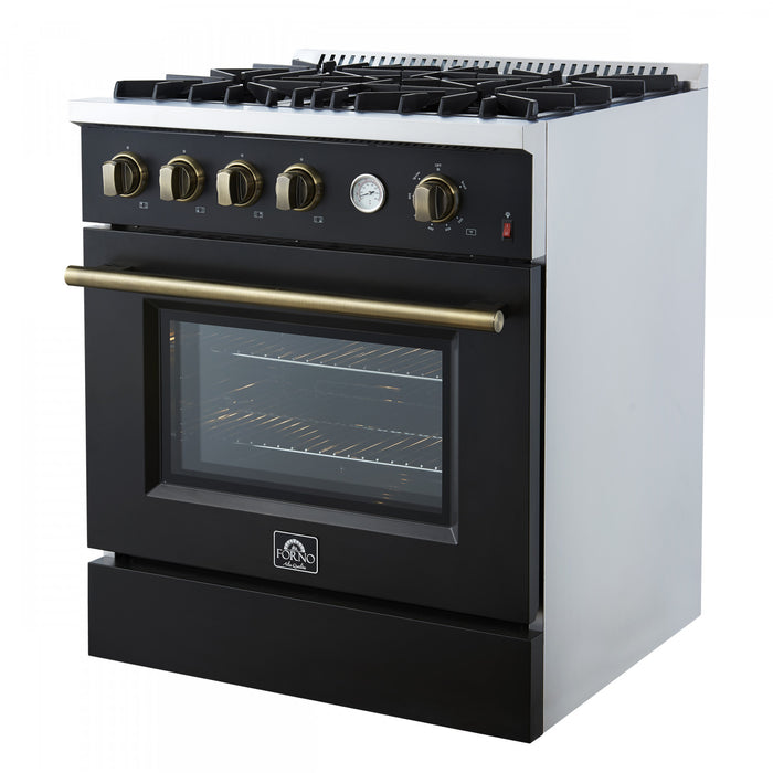Cuisiniere a gaz Marco 30 pouces noire, 4,32 pi³ – FFSGS6277-30BLK