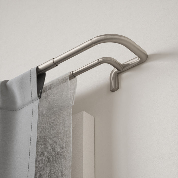 Tringle à rideaux coupe-lumière extensible double Twilight de Umbra nickel mat de 3/4 po - 30 po à 84 po