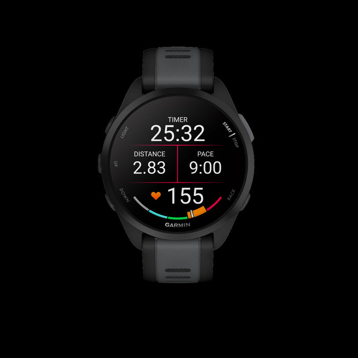 Garmin Forerunner 165 Music - Noir/ardoise, Amoled, Gps, Musique, Suivi De La Sante, Batterie 11d