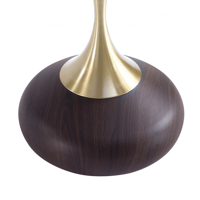 Table d’appoint Patchin moderne en brun et or