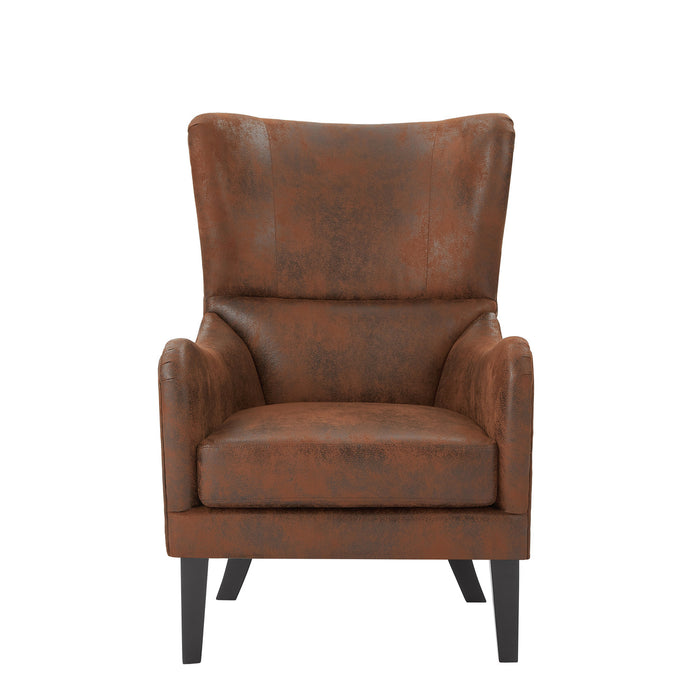 Havenwood Fauteuil d'Appoint HI-BACK a Clous Decoratifs, Brun