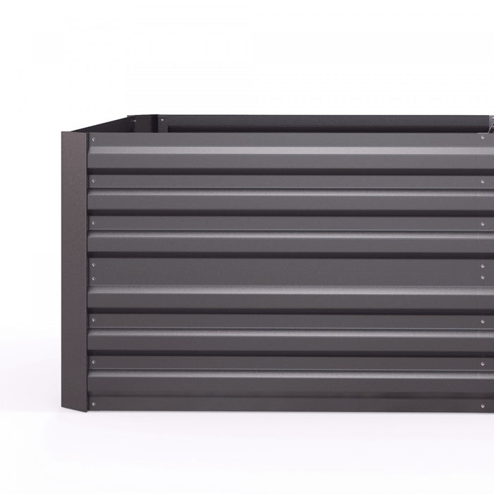 Outsunny Jardiniere Surelevee En Metal Avec Tiges Renforcees, Gris