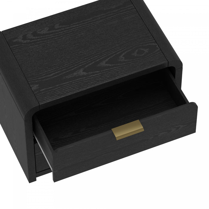 Table de nuit Grace Modern 28\" en noir et or