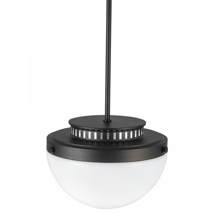 Suspension A 1 lampe Dahlia De 12 po, Noire