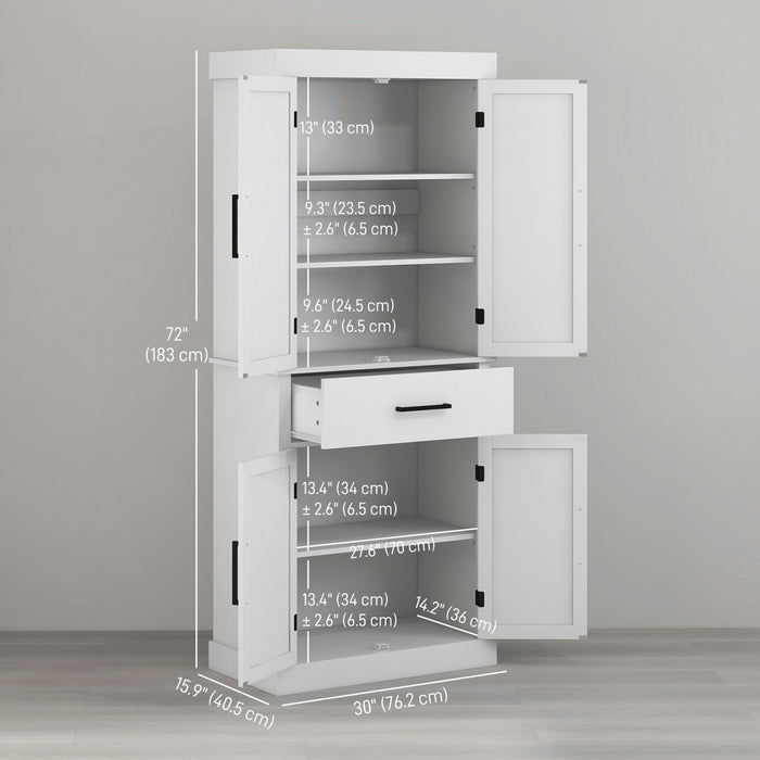 HOMCOM Armoire de rangement pour garde-manger de cuisine de 72 po de haut