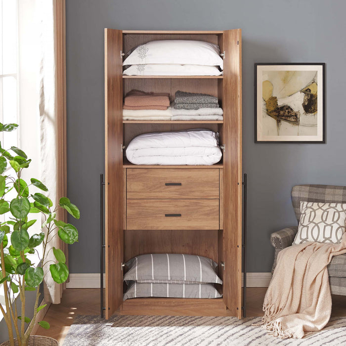 Armoire moderne Lee 32\" en brun dore