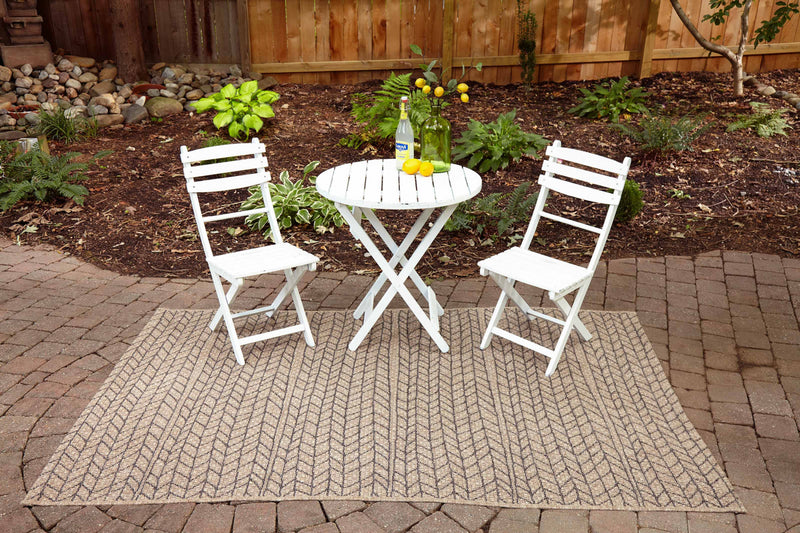 Tapis Contemporain Linden 6'7\" x 9'6\" en brun