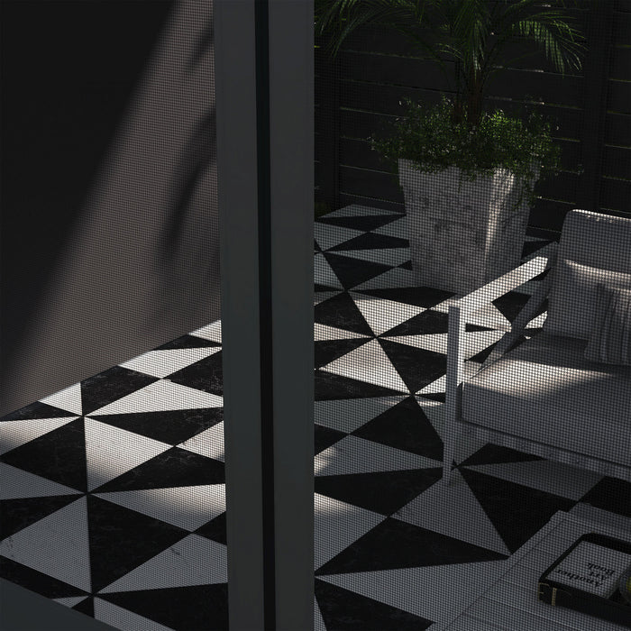 Outsunny Pergola 10' X 13' Avec 2 Rideaux Et 2 Filets, Abri Solaire Mural Pour Terrasse, Resistant Aux Uv, Pour Porche, Patio, Etc.