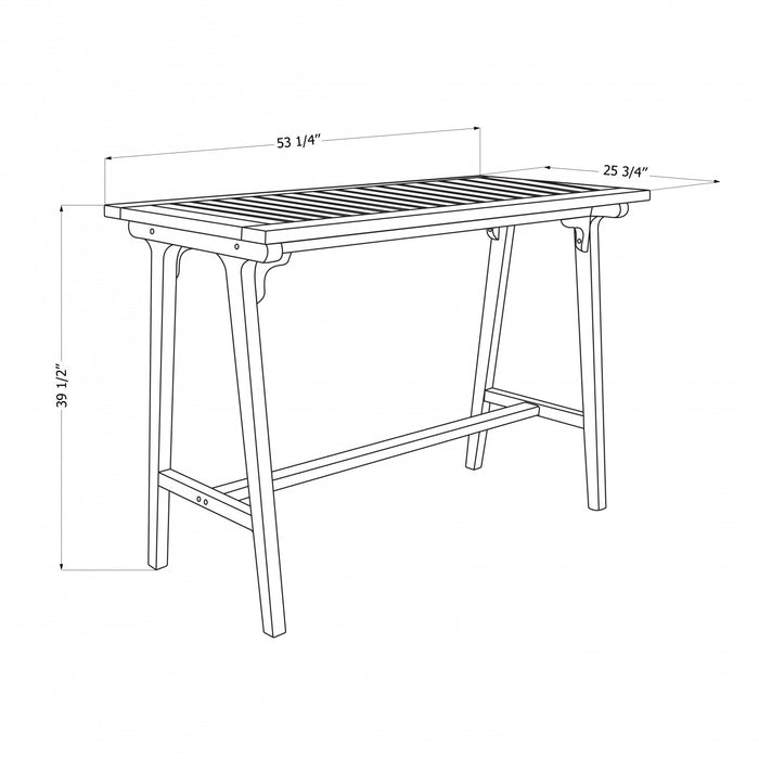 Table bar Agave en teck - naturelle